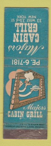 Matchbook Cover - Majors Cabin Grill New York City feature
