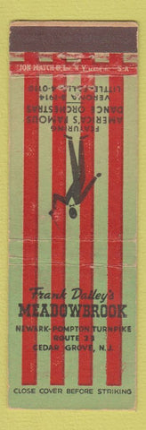 Matchbook Cover - Frank Dailey's Meadowbrook Cedar Grove NJ