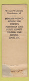 Matchbook Cover - Black Millwork Lumber Midland Lake NJ WEAR
