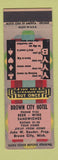 Matchbook Cover - Brown City Hotel Brown City MI