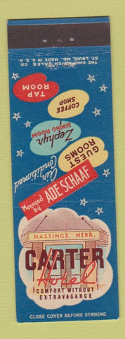 Matchbook Cover - Carter Hotel Hastings NE