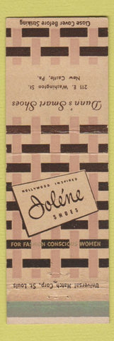 Matchbook Cover - Jolene Shoes Dunn's Smart Shoes New Castle PA
