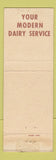 Matchbook Cover - Idlenot Farm Ice Cream North Springfield VT WEAR