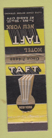 Matchbook Cover - Hotel Taft New York City