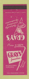 Matchbook Cover - Gray's Jewelry Tulsa OK