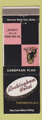 Matchbook Cover - Rockingham Hotel Portsmouth NH