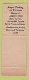 Matchbook Cover - Rockingham Hotel Portsmouth NH