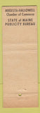Matchbook Cover - Latch String Augusta Hallowell ME DD Bean
