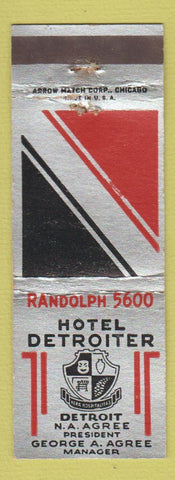 Matchbook Cover - Hotel Detroiter Detroit MI WEAR