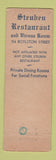 Matchbook Cover - Steuben Restaurant Boston MA
