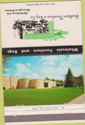 Matchbook Cover - Southern Furniture Rug Birmingham AL 40 Strike