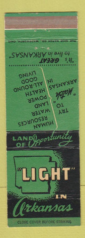 Matchbook Cover - Arkansas Tourism AR Little Rock