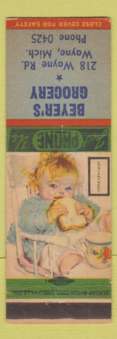 Matchbook Cover - Beyer's Grocery Wayne MI
