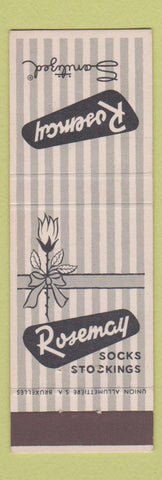 Matchbook Cover - Rosemay Socks Stockings Belgium