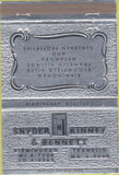 Matchbook Cover - Snyder Kinney Bennett Realtors Birmingham AL 40 Strike