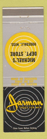 Matchbook Cover - Jarman Men's Shoes Michael's Department Store Rosedale MS