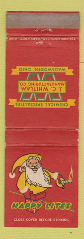 Matchbook Cover - Happy Lites Chemical JC Whitlam Wadsworth OH