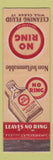 Matchbook Cover - No Ring Cleaning Fluid