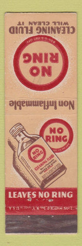 Matchbook Cover - No Ring Cleaning Fluid