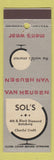 Matchbook Cover - Van Heusen Men's Clothes Sol's Pittsburgh PA