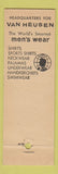 Matchbook Cover - Van Heusen Men's Clothes Sol's Pittsburgh PA