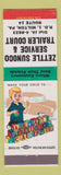 Matchbook Cover - Zettle Sunoco oil gas Trailer Court Milton PA