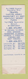 Matchbook Cover - Kentucky State Parks Frankfort KY WORN