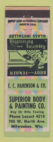 Matchbook Cover - Superior Body Paint Milwaukee WI