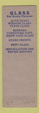 Matchbook Cover - Claude Hollinger Glass Lebanon PA