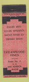 Matchbook Cover - Dreamwood Pines Bar Harbor ME CREASES