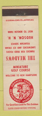 Matchbook Cover - The Meadows Restaurant Hudson NH DD Bean