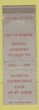 Matchbook Cover - Women's Advertising Club St Louis MO 1955 WORN