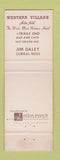 Matchbook Cover - Western Village Phoenix AZ