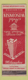 Matchbook Cover - Hotel Wisconsin Milwaukee WI