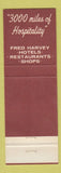 Matchbook Cover - Fred Harvey