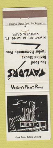 Matchbook Cover - Taylor's Seafood Restaurant Ventura CA