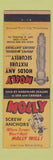 Matchbook Cover - Molly Anchor Screws Reading PA