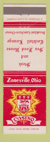 Matchbook Cover - Casino Steak Restaurant Zanesville OH