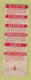 Matchbook Cover - Basic Dolomite Hearth Refractories Cleveland OH WEAR