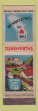 Matchbook Cover - Sacramento CA Tourism feature WORN