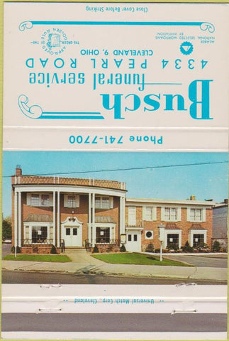 Matchbook Cover - Busch Funeral Home Cleveland OH 40 Strike