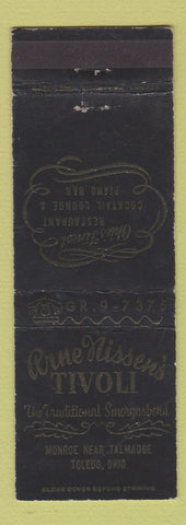 Matchbook Cover - Arne Nissen's Tivoli Toledo OH WEAR