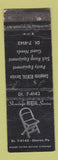 Matchbook Cover - Shenango Rental Service Chairs Sharon PA WORN