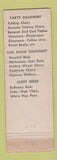 Matchbook Cover - Shenango Rental Service Chairs Sharon PA WORN