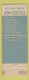 Matchbook Cover - Frigidaire Appliances Peerless Electric WEAR