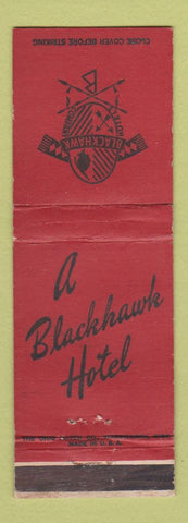 Matchbook Cover - Blackhawk Hotels