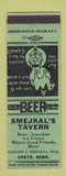 Matchbook Cover - Smejkal's Tavern Crete NE