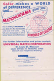 Matchbook Cover - US Capitol Universal Match Seattle WA Bill Murray 40 Strike