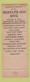 Matchbook Cover - Edgewater Gulf Hotel Edgewater Park MS