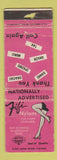 Matchbook Cover - Fifi Nylons girlie WORN POOR STRIKER